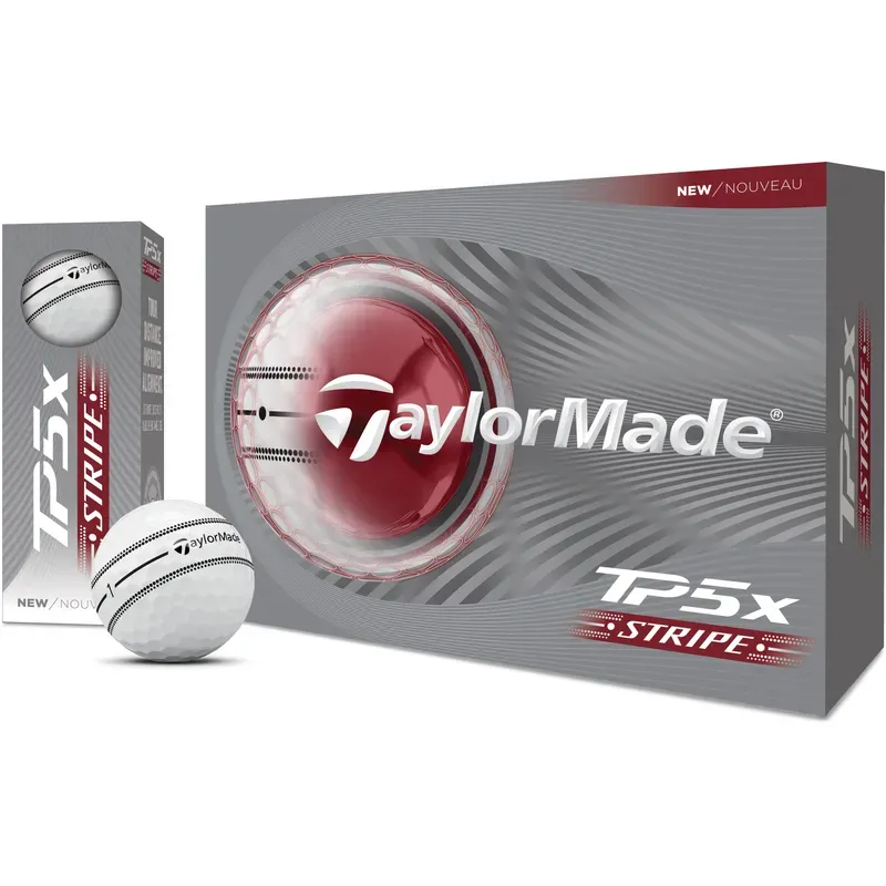 TaylorMade TP5 STRIPE ゴルフボール 12個入り TaylorMade TP5x Stripe Golf Balls - 2026 Model - Golfballs.com