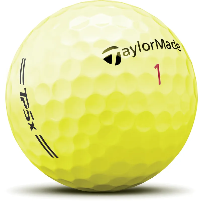 TaylorMade TP5x Yellow Golf Balls - Buy 3 DZ Get 1 DZ Free - 2026