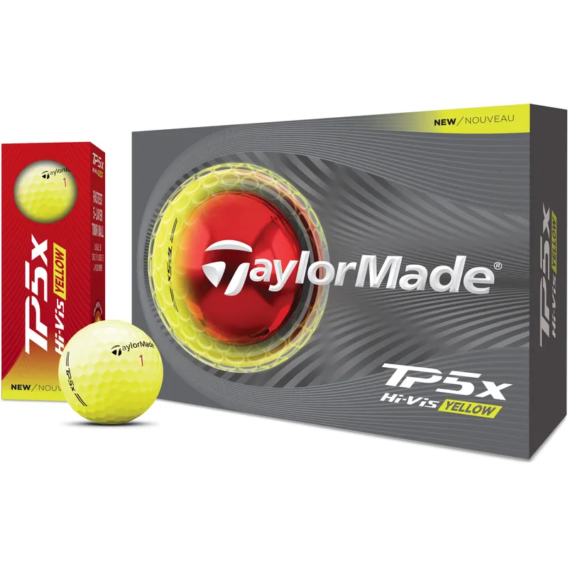 TaylorMade TP5x Yellow Golf Balls - Buy 3 DZ Get 1 DZ Free - 2026