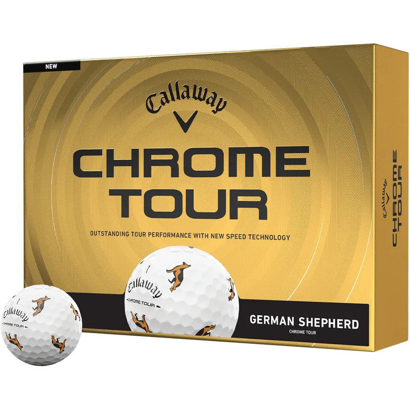 Callaway Golf Chrome Tour German Shepherd TruVis Golf Balls - 2026