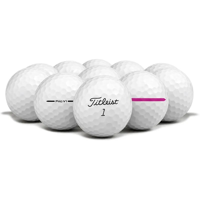 Pro V1 Aim Performance Logo Overrun  - Pink Ink Golf Balls