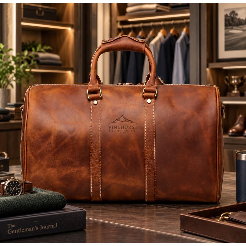 Steel Horse Leather Brandt Overnight Bag Brown
